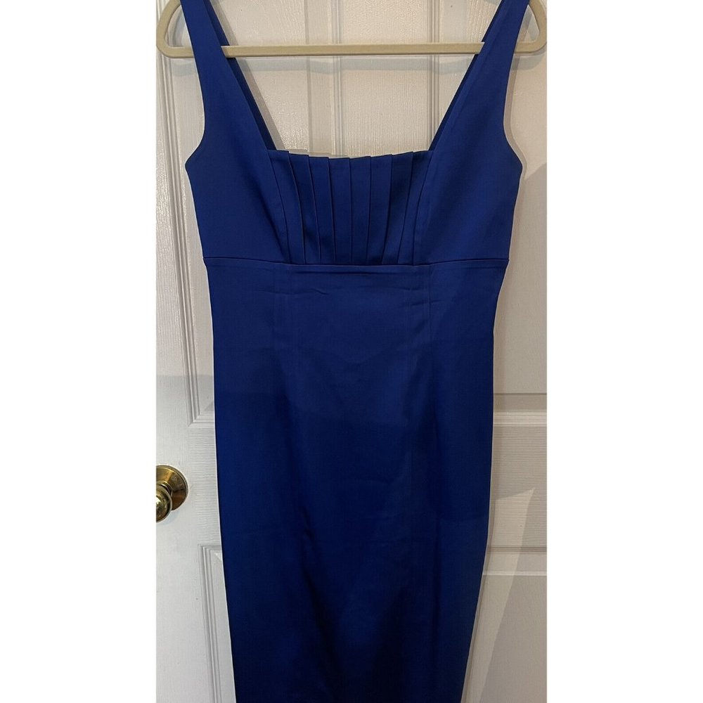 Calvin Klein Womens Size 6 Empire Waist Square Neck Cocktail Dress Royal Blue